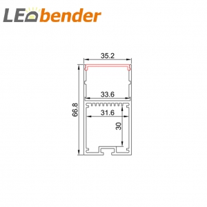 LED Aluprofil für LED Strips mit Diffusor LB-AP51 Länge 2m