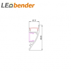 LED Aluprofil für LED Strips mit Diffusor LB-AP62 Länge 2m