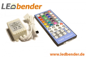 LED RGBW Controller mit Infrarot-Fernbedienung 40 Tasten 12/24V
