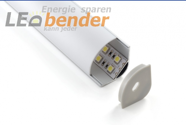 LED Aluprofil für LED Strips LB-ALP016 mit Diffusor