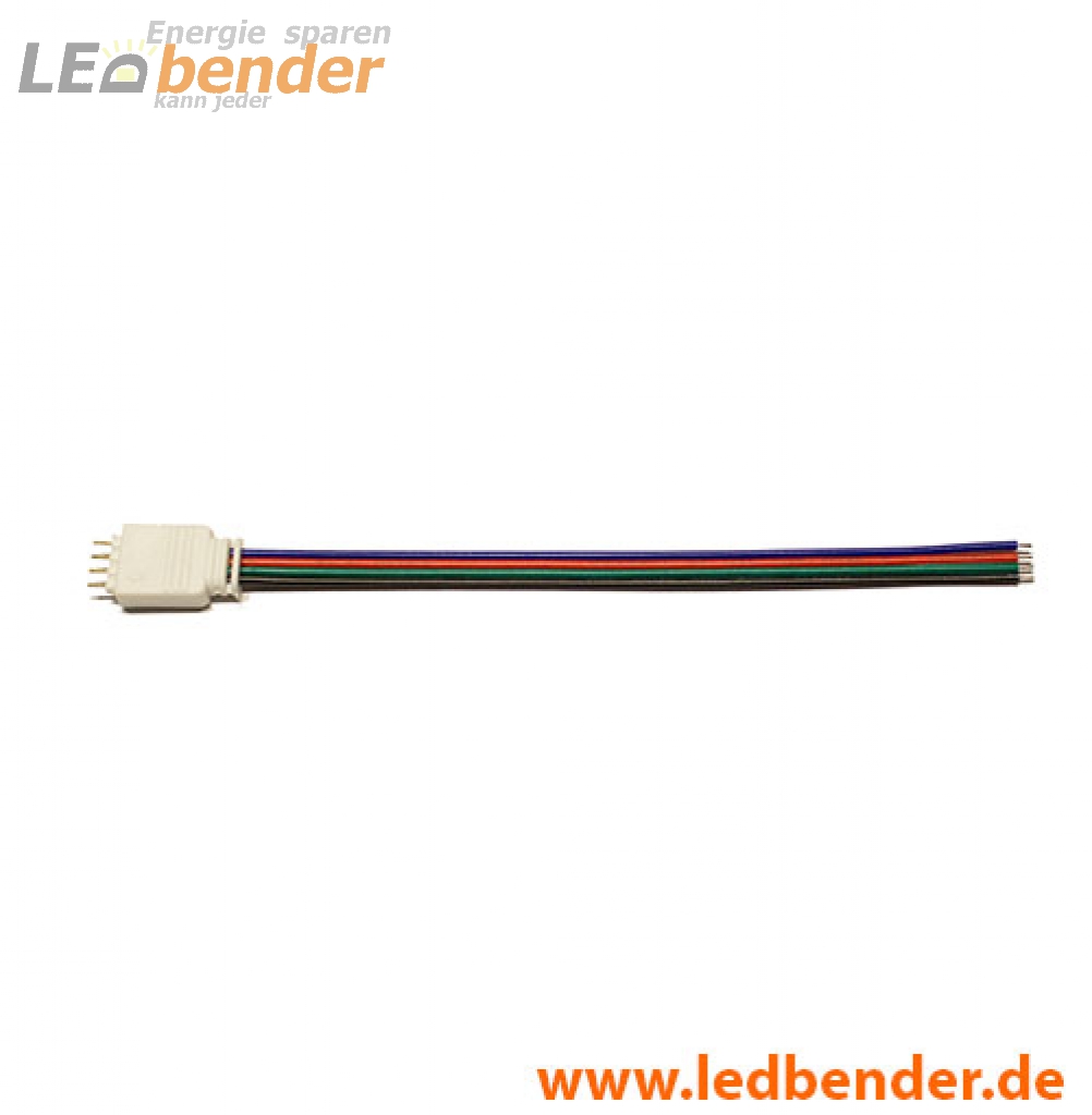 LED Adapter mit Verbindungskabel Controller / offenes Kabelende RGB 10mm